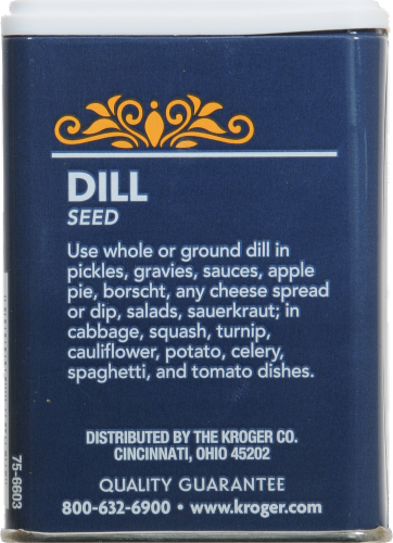 Kroger® Dill Seed Whole Perspective: back