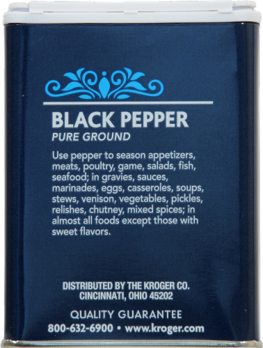 Kroger® Pure Ground Black Pepper Perspective: back