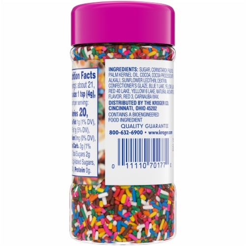 Kroger® Rainbow Sprinkles Dessert Topping Perspective: back