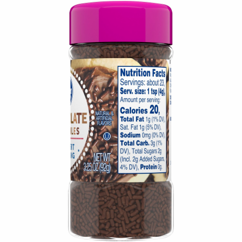 Kroger® Chocolate Sprinkles Dessert Topping Perspective: back