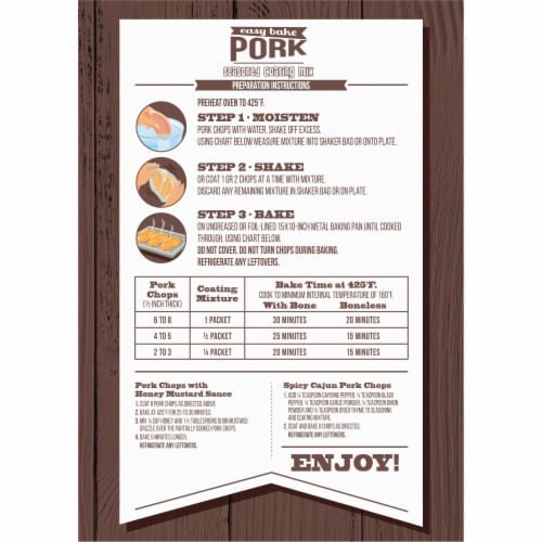 Kroger® Easy Bake Pork Seasoned Coating Mix Perspective: back
