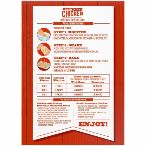 Kroger® Easy Bake Chicken Seasoned Coating Mix Perspective: back