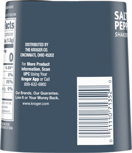 Kroger® Salt & Pepper Shakers Perspective: back