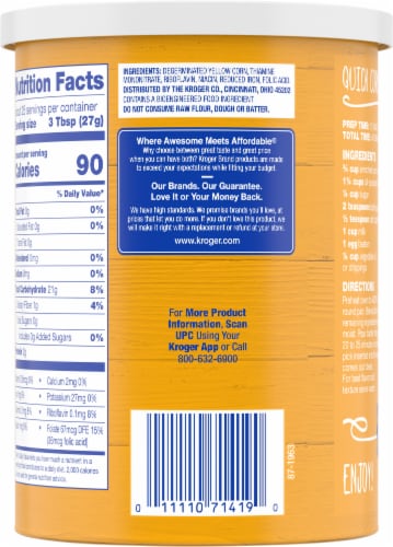 Kroger® Yellow Corn Meal Perspective: back