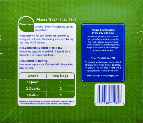 Kroger® Decaf Iced Tea Bags Perspective: back