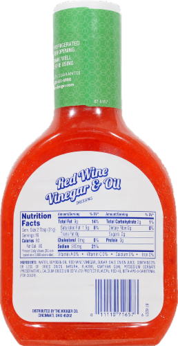 Kroger® Red Wine Vinegar & Oil Dressing Perspective: back