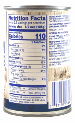 Kroger® Great Northern Beans Perspective: back