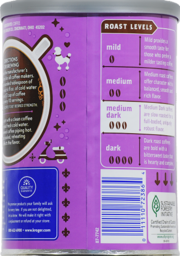 Kroger® French Roast Medium Dark Roast Ground Coffee Perspective: back