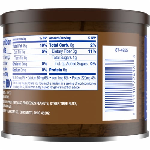 Kroger® Unsalted Raw Almonds Perspective: back