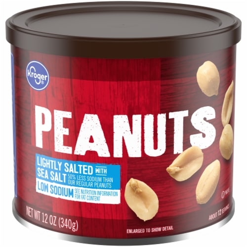 Kroger® Lightly Salted with Sea Salt Peanuts Perspective: back