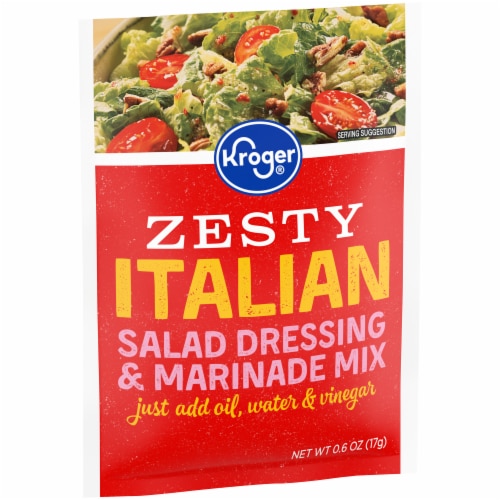Kroger® Zesty Italian Salad Dressing & Marinade Mix Packet Perspective: back
