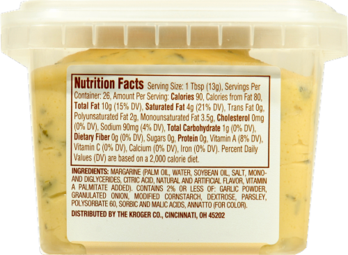 Bakery Fresh Goodness Garlic Spread Perspective: back