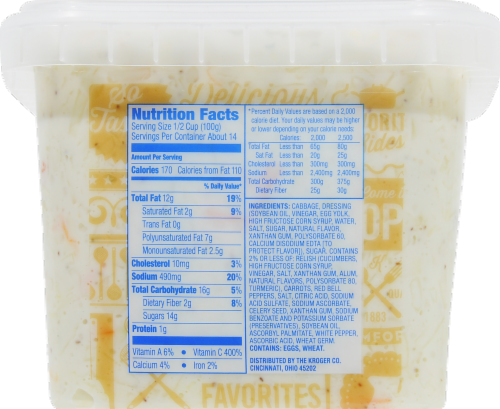 Kroger® Creamy Cole Slaw Perspective: back