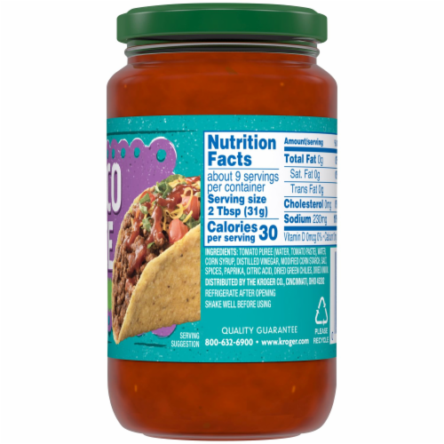 Kroger® Mild Taco Sauce Perspective: back