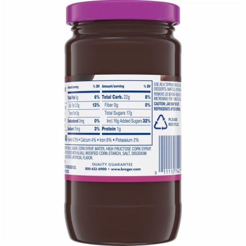 Kroger® Hot Fudge Dessert Topping Perspective: back