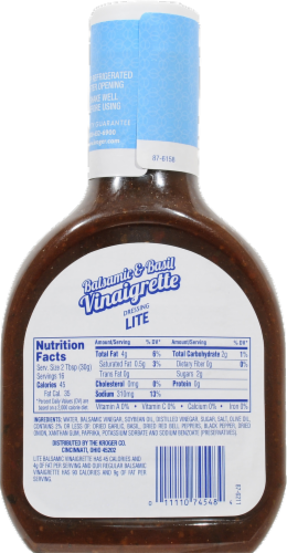 Kroger® Lite Balsamic Vinaigrette Perspective: back