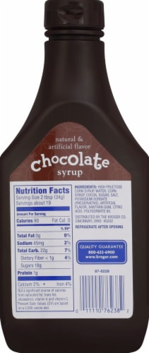 Kroger® Chocolate Syrup Perspective: back