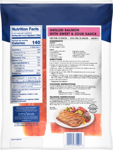 Kroger® Wild Caught Boneless & Skinless Frozen Pink Salmon Fillets Perspective: back