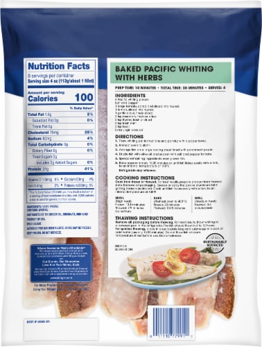 Kroger® Wild Caught Pacific Whiting Fillets Frozen BIG DEAL! Perspective: back