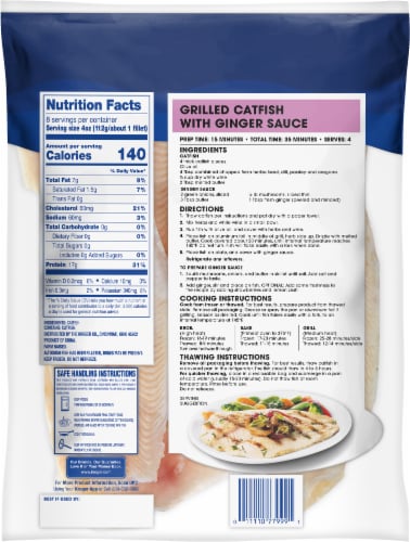 Kroger® Farm Raised Boneless & Skinless Frozen Catfish Perspective: back