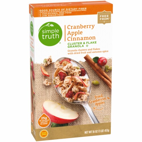 Simple Truth® Cranberry Apple Cinnamon Cluster & Flake Granola Cereal Perspective: back