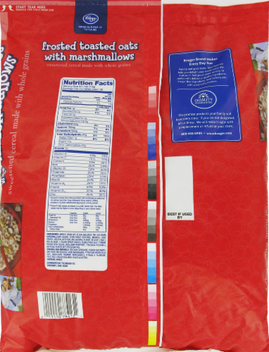 Kroger® Frosted Toasted Oats with Marshmallows Perspective: back