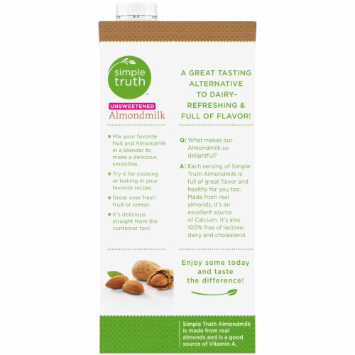 Simple Truth™ Unsweetened Almond Milk Perspective: back