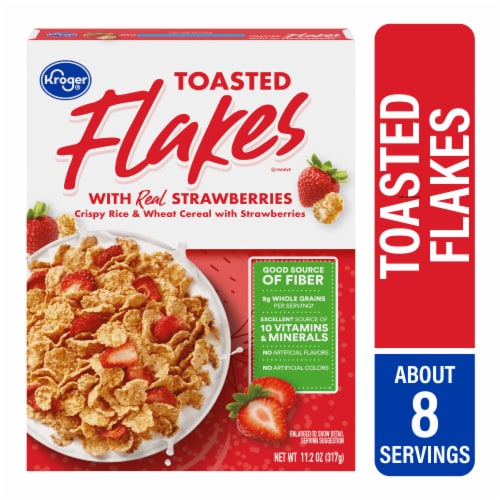 Kroger® Toasted Flakes with Strawberries Cereal Perspective: back