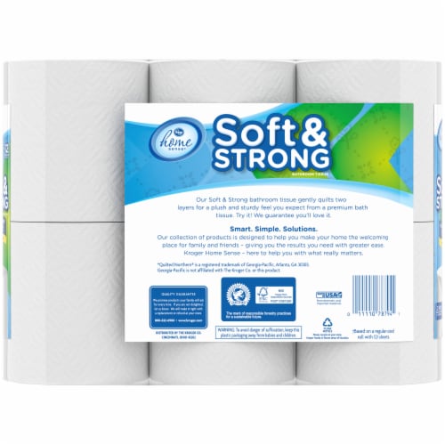 Kroger® Soft & Strong Double Roll Bath Tissue Perspective: back