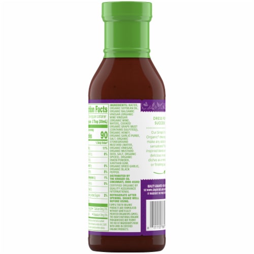 Simple Truth Organic® Aged Balsamic Vinaigrette Perspective: back