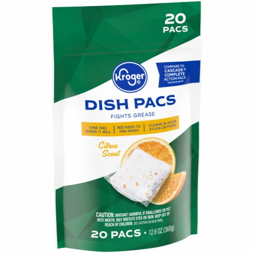 Kroger® Dishwasher Detergent Pods Citrus Scent Perspective: back