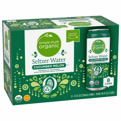 Simple Truth Organic™ Naturally Flavored Cucumber Melon Seltzer Water Perspective: back