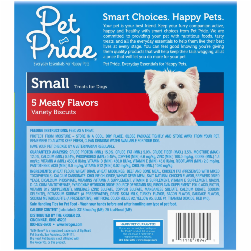 Pet Pride™ Meaty Flavor Small Biscuits Dog Treats Variety Value Pack Perspective: back