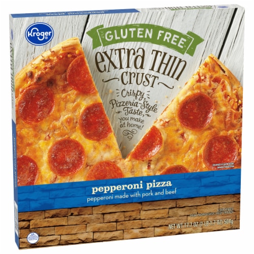 Kroger® Gluten Free Extra Thin Crust Pepperoni Frozen Pizza, 17.7 oz