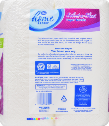 Kroger® Select-A-Sheet Paper Towels Perspective: back