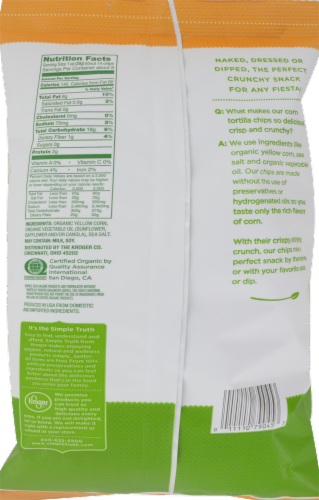 Simple Truth Organic™ Yellow Corn Tortilla Chips Perspective: back