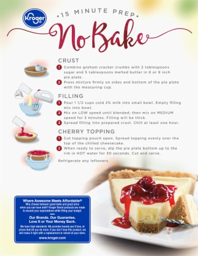 Kroger® No Bake Cherry Cheesecake Dessert Mix Perspective: back