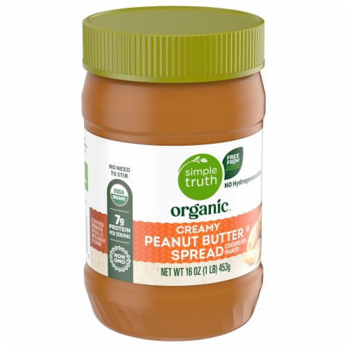 Simple Truth Organic® Peanut Butter No Stir Creamy Perspective: back