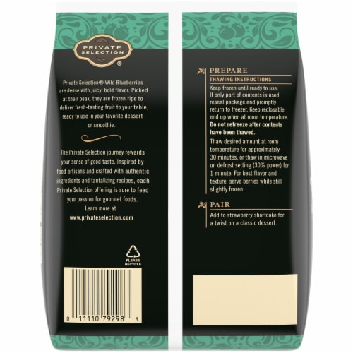 Private Selection® Frozen Wild Blueberries Perspective: back