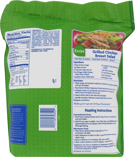 Kroger® Grilled Chicken Breast Strips Perspective: back
