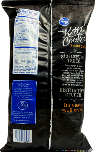 Kroger® Kettle Cooked Sea Salt & Cracked Pepper Potato Chips Perspective: back