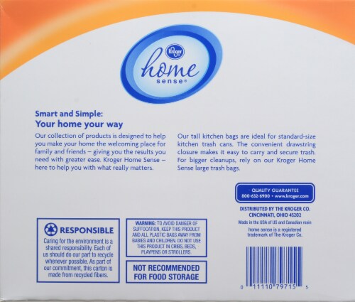 Kroger® Tall 13 Gallon Kitchen Bags Perspective: back