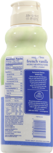 Kroger®  Sugar Free French Vanilla Coffee Creamer Perspective: back