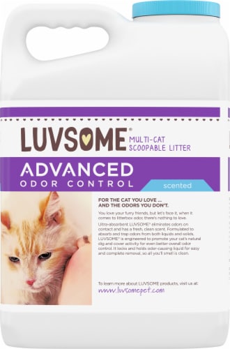Luvsome® Advanced Odor Control Scented Multi-Cat Scoopable Cat Litter Perspective: back
