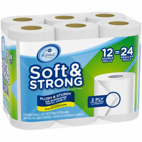 Kroger® Soft & Strong Toilet Paper Double Roll Perspective: back