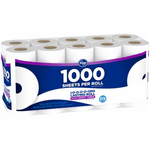 Kroger® 1000 Sheets per Roll Toilet Paper Perspective: back