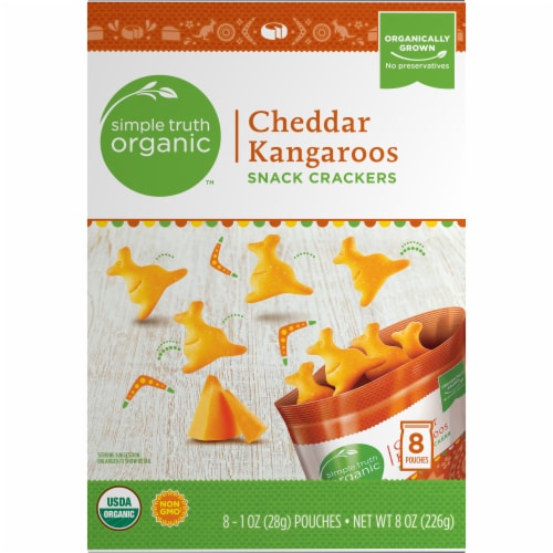 Simple Truth Organic™ Cheddar Kangaroos Snack Crackers Perspective: back