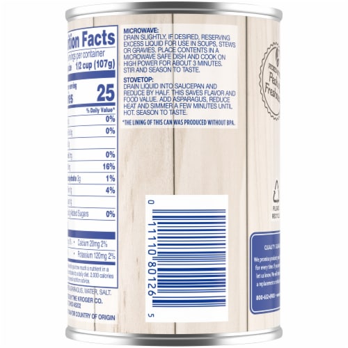 Kroger® Cut Asparagus Spears Perspective: back