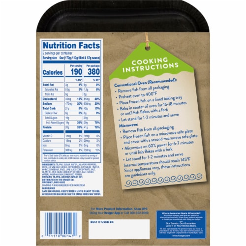 Kroger® Frozen Thai Chili Lime Tilapia Perspective: back