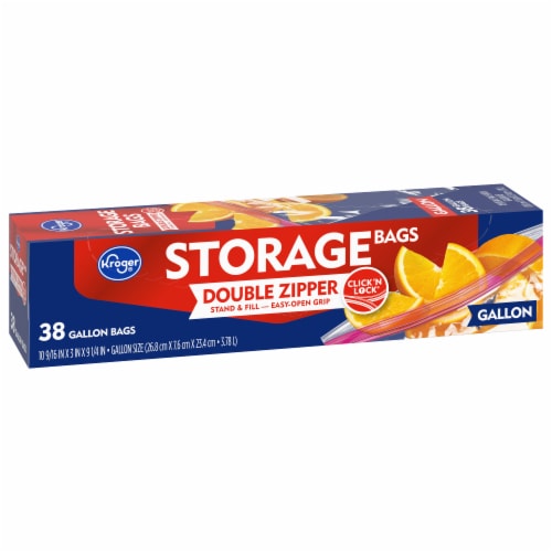 Kroger® Double Zipper Reclosable Gallon Storage Bags Perspective: back